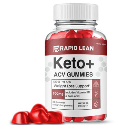 Rapid Lean Keto ACV Gummies, Official Rapid Lean Max Strength Gummies (1 Pack)