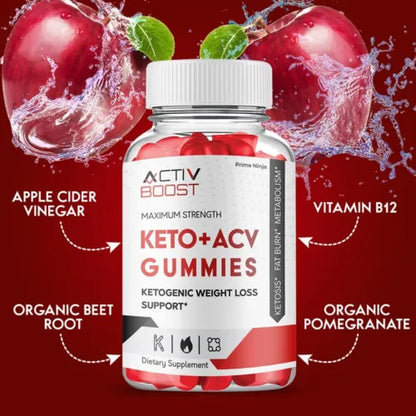 Activ Boost ACV Keto Gummies, Activ Boost Gummies Maximum Strength (2 Pack)