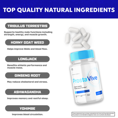 Prosta Vive Supplements for Men - Enhanced Wellness and Vitality (2 Pack)