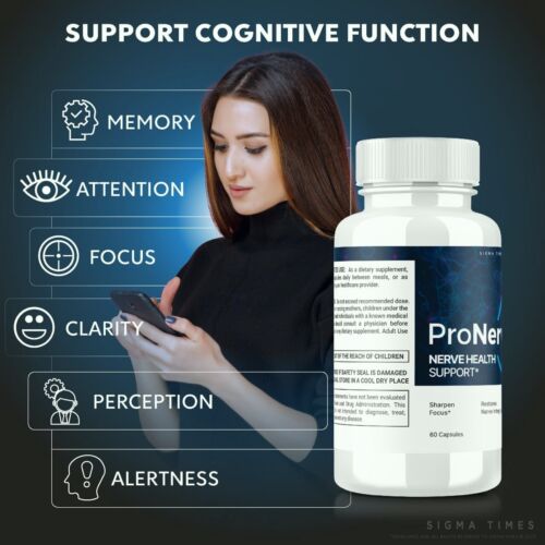 ProNerve 6 Nerve Health Supplement to Support Nerve Functions &amp; Relief 60ct