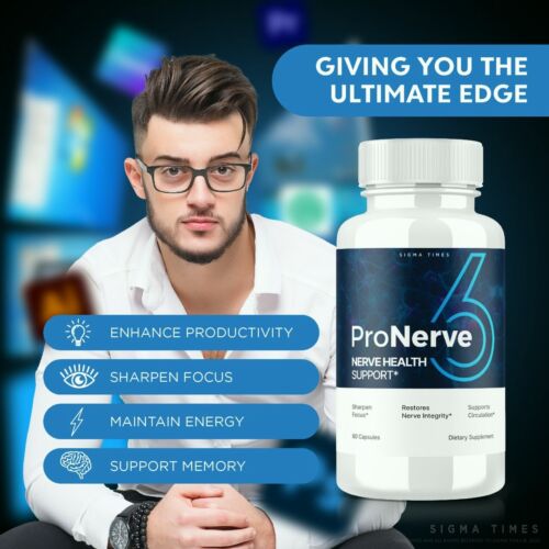 ProNerve 6 Nerve Health Supplement to Support Nerve Functions &amp; Relief 60ct