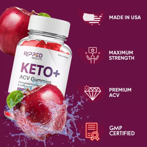 Ripped Results Keto ACV gummies, Maximum Strength Official Gummies (1 Pack)